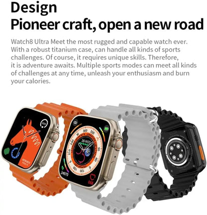 T500 Ultra Smartwatch with Custom watch face (Black, Orange)