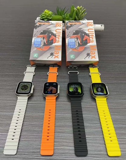 i8 ULTRA MAX Smartwatch  (Orange Strap, 1.99) full screen(mix colur)