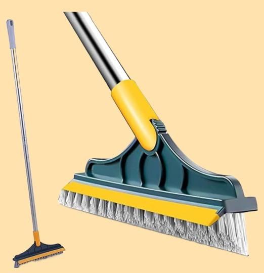 2in1 Floor Scrub Cleaning Brush Wiper