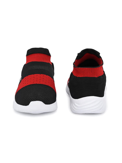 Bucik Men's Red Mesh Slip-On Running Sports Shoes