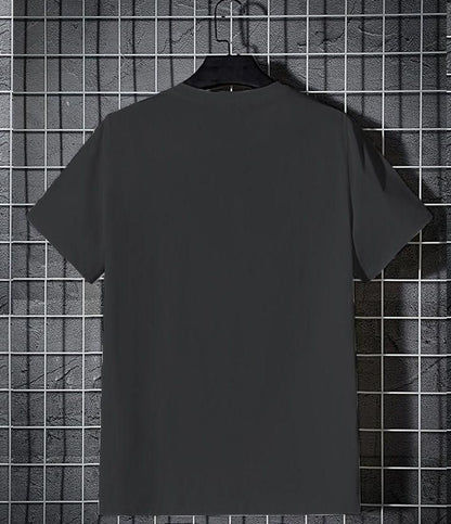 GIBOR Cotton Printed Half Sleeves Mens Round Neck T-Shirt
