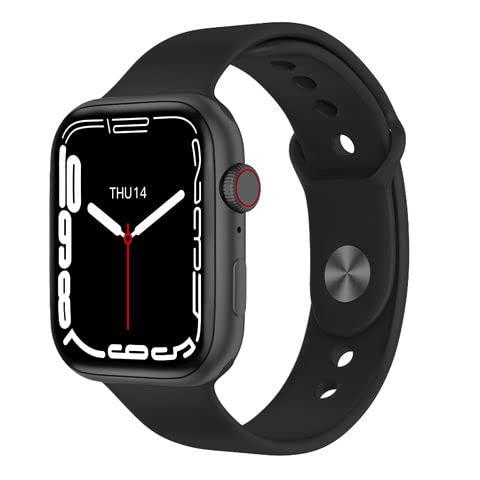 i7 Pro Max Unisex Smart Watch with Calling, Working with Side Key Rotation, Heart Rate Monitor for Man & Woman (Black)
